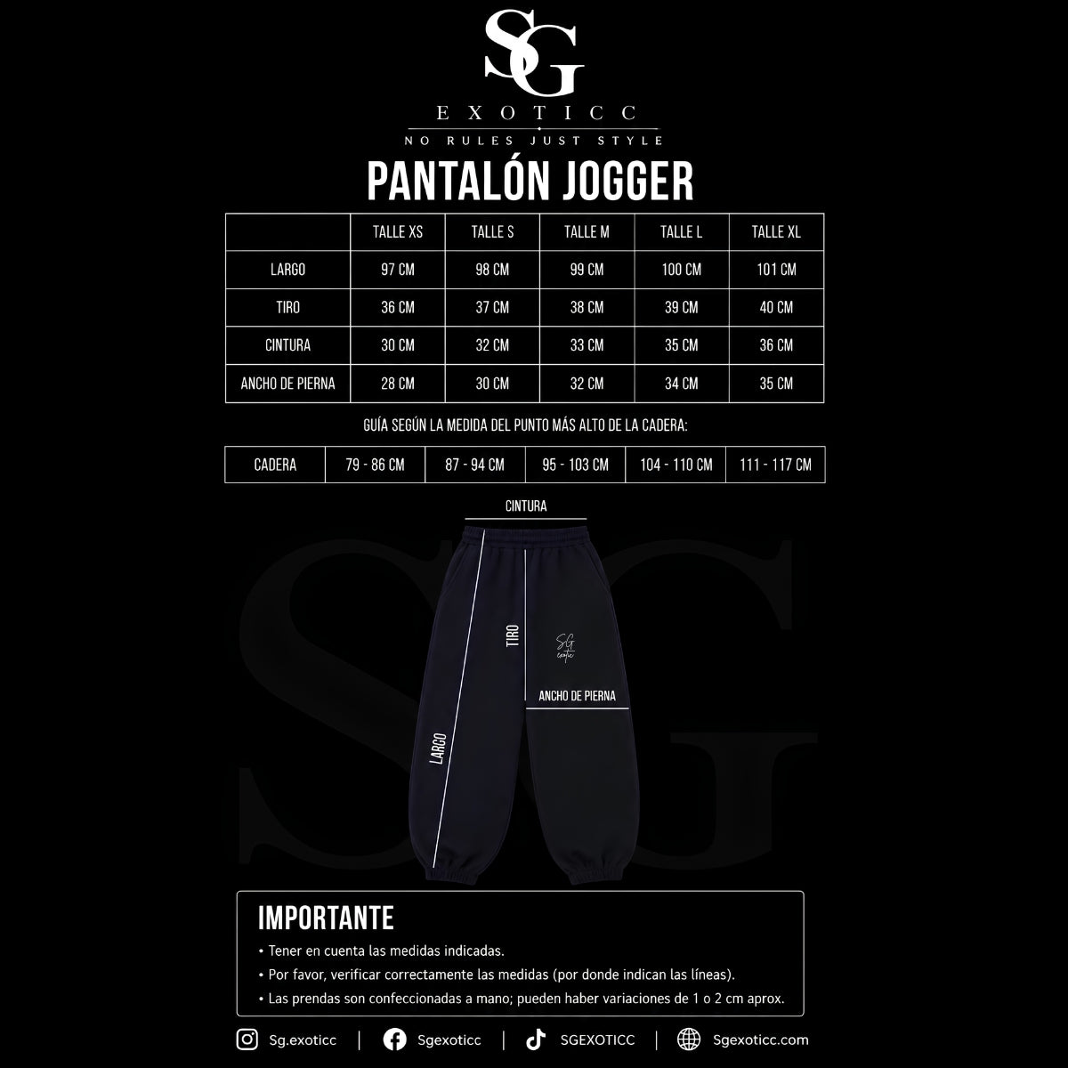 SG Pantalón Jogger - logo blanco
