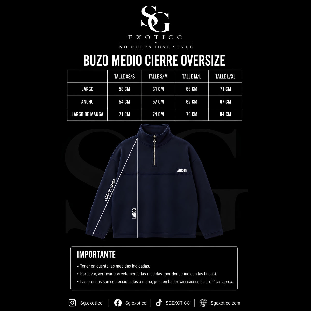 SG Hoodie con cierre