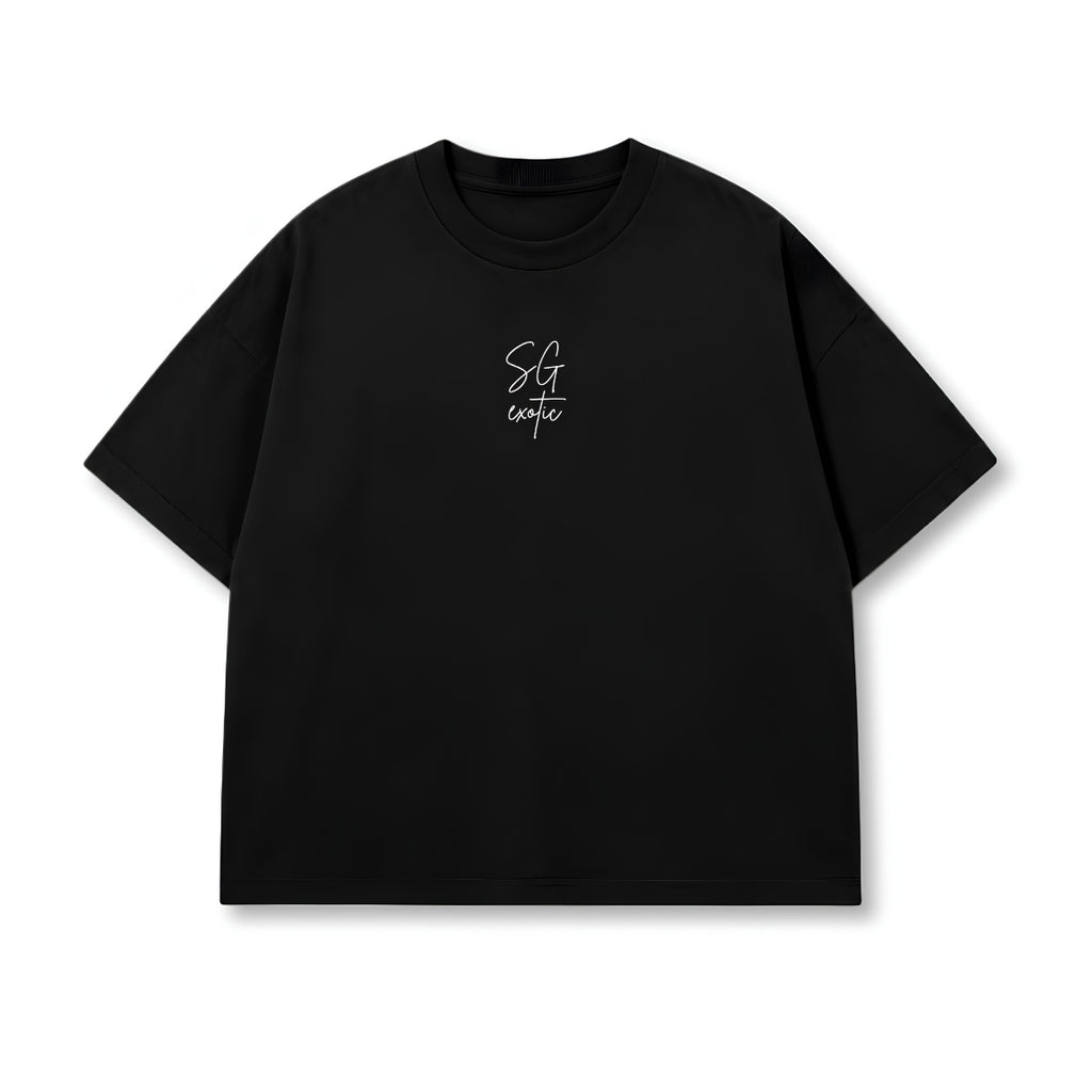 Remera Boxy - Negra (solo logo)