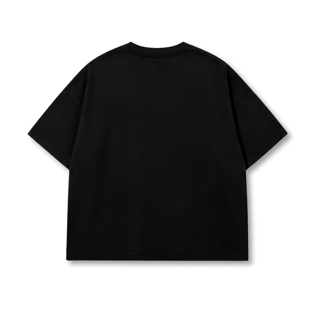 Remera Boxy - Negra (solo logo)